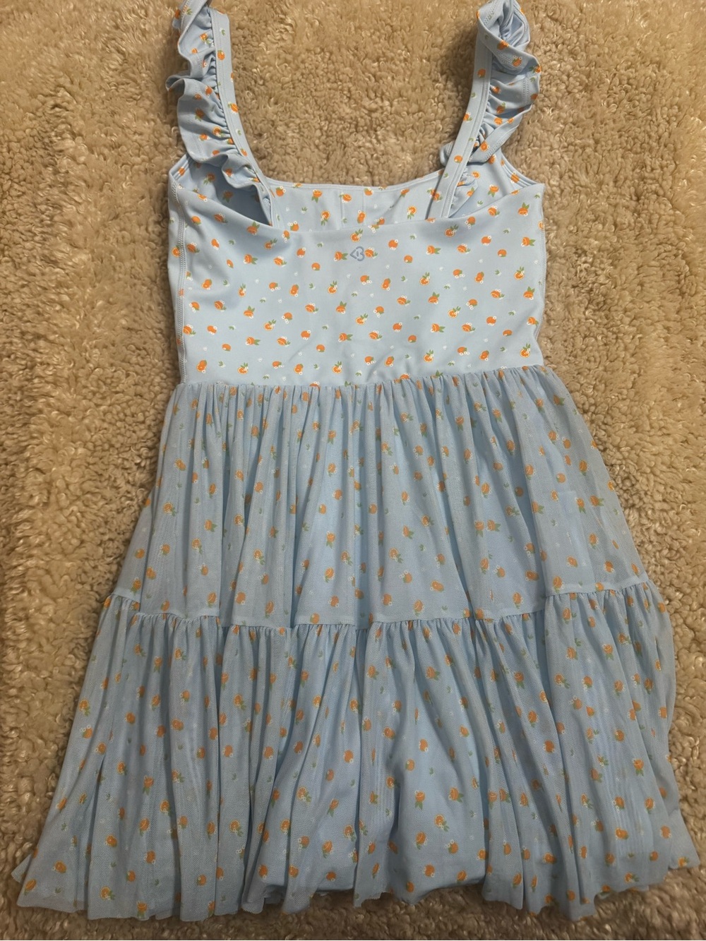 Blogilates ballerina ruffle dress in blue citrus - Picture 9 of 11